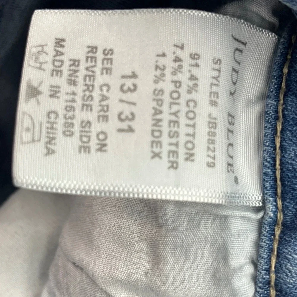 Judy Blue Los Angeles Womens Skinny Fit Button Fly Jeans Light Wash Size 13 31‎